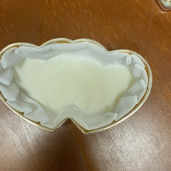 Silverplated Double Heart Shape Jewelry Box - Picture 2 of 5